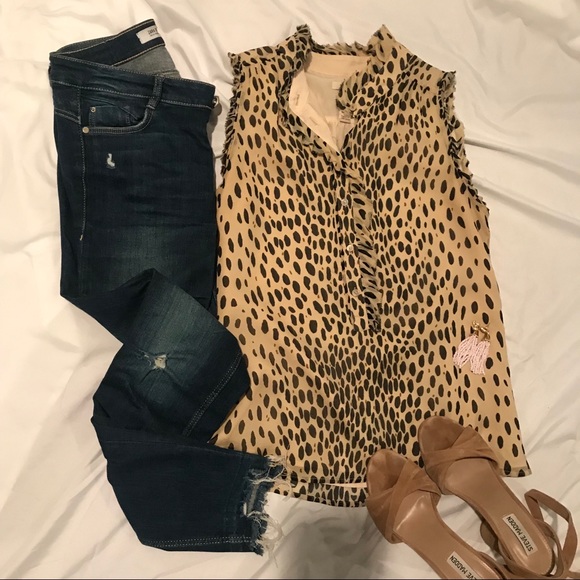 🔴SOLD🔴 J.Crew leopard print tank top - Picture 1 of 4